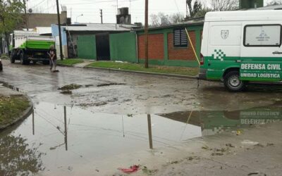 Trabajos tras el temporal de lluvia y granizo