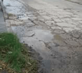 Rebosantes de megabaches en la calle Luis Braile, Cruce Varela