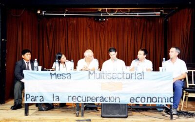 El intendente Watson en el lanzamiento de la primera mesa multisectorial para la recuperación económica