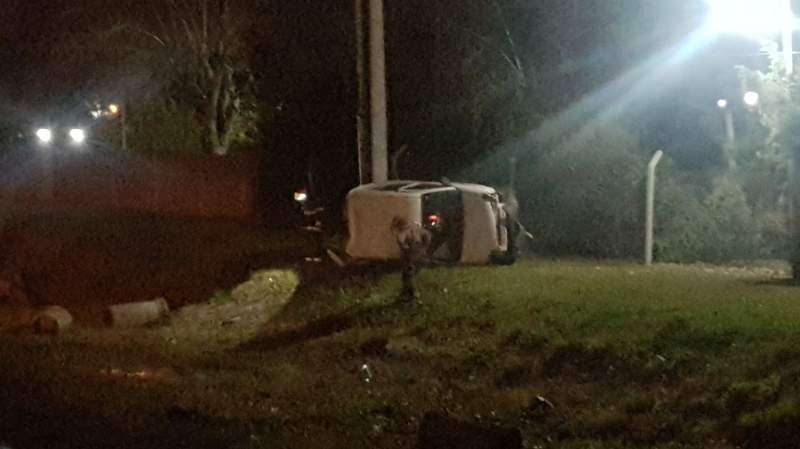 Grave accidente con vuelco en la ruta 6 en San Vicente