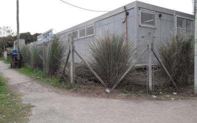 Mini basural y un edifico del CEPLA descuidado con altos pastos!