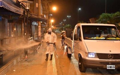 Desinfectan cajeros automáticos