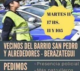 Ante la ola de delitos, los vecinos del barrio San Pedro se movilizan por seguridad