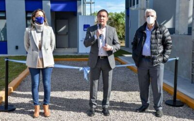 Watson y Galmarini inauguran nuevas instalaciones para empleados de AySa en Varela