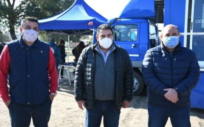 Rodríguez, “Pitu” Basualdo y Trepichio  supervisaron  prestaciones médicas en el barrio Luján