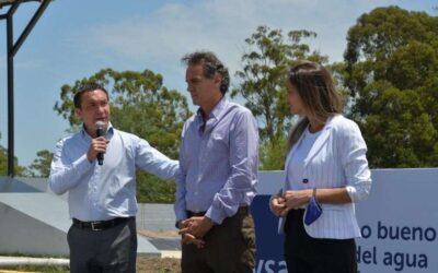 Galmarini, Katopodis y Watson  inauguraron  una planta depuradora de agua en Florencio Varela