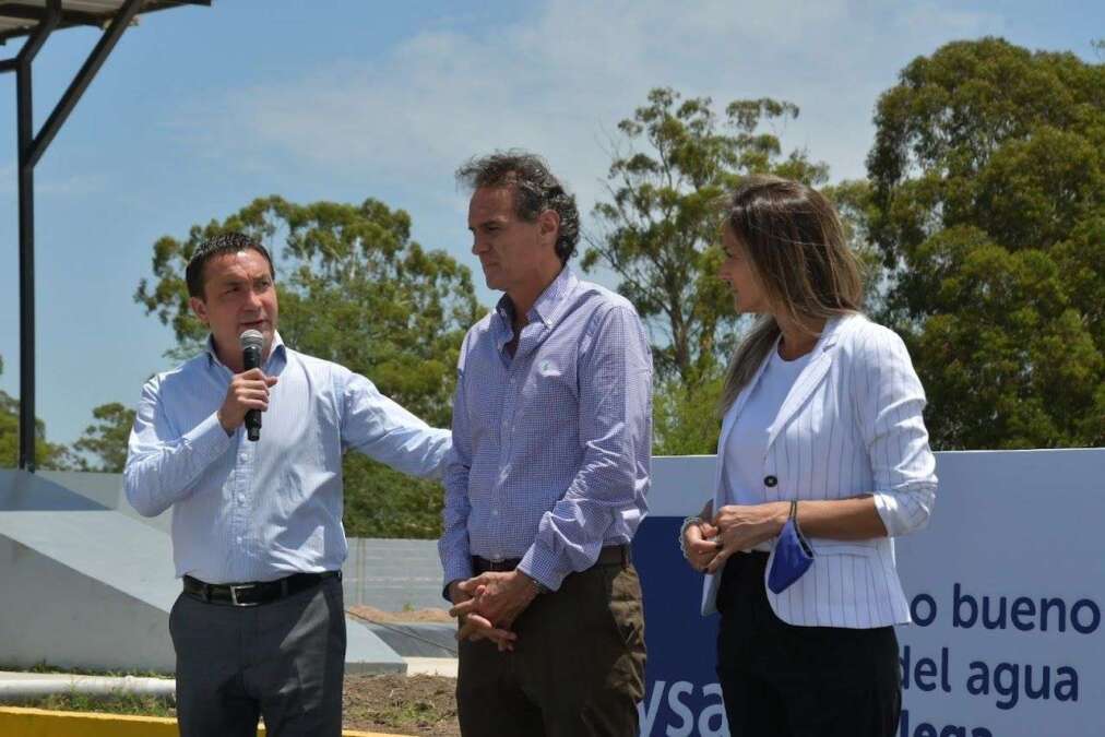 Galmarini, Katopodis y Watson  inauguraron  una planta depuradora de agua en Florencio Varela