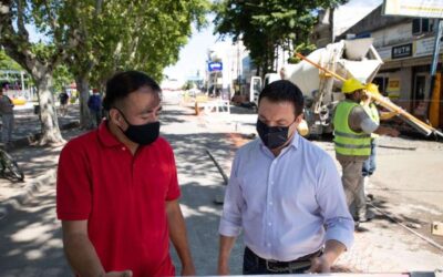 Watson supervisó repavimentación en Av. Teniente General Perón