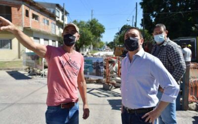 Villa Vatteone: Avanzan las obras integrales en el entorno del Hospital “Mi Pueblo” y se  alcanzaría la reconversión al 100% de luminarias LED “