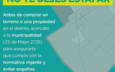 Requerir asesoramiento en el Municipio antes de comprar un terreno o lote