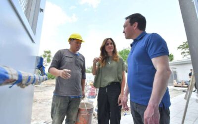 Andrés Watson y Victoria Tolosa Paz verificaron la construcción de un Espacio de Primera Infancia