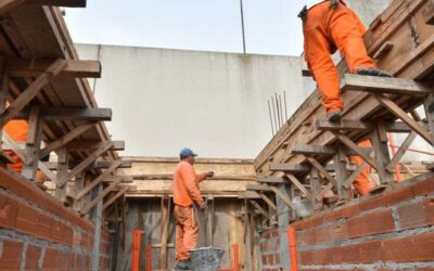 Avances en la construcción de aulas en la Secundaria Nº21