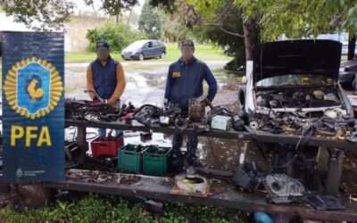 Santa Rosa: La PFA desarticuló un desarmadero ilegal que funcionaba bajo la fachada de un camping deportivo