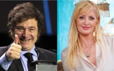 Milei «blanqueó» su relación con Yuyito: beso en la boca en el ex CCK