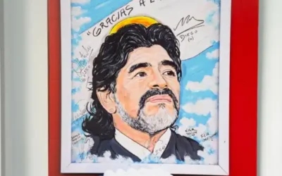 Muestra de Diego Maradona en el Hospital El Cruce