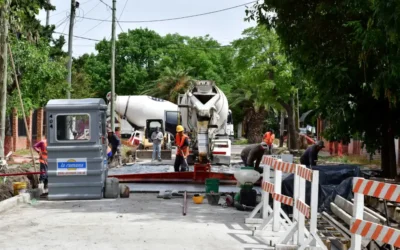 Obras de pavimentación en KM26700