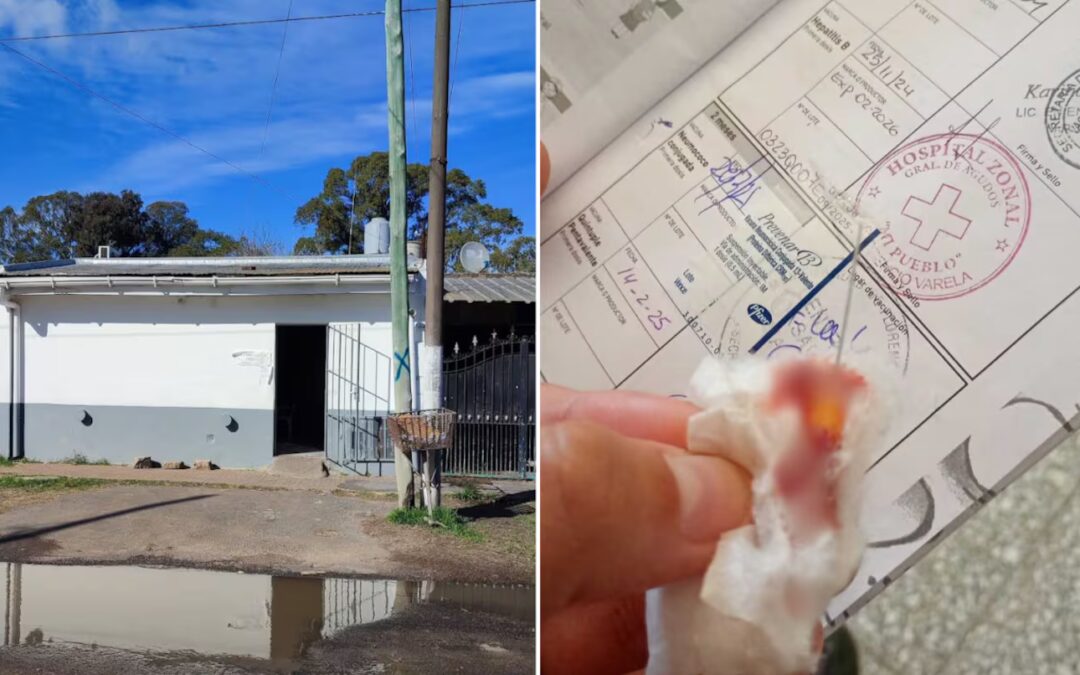 Un enfermero olvidó una aguja clavada en la pierna de un bebé luego de vacunarlo