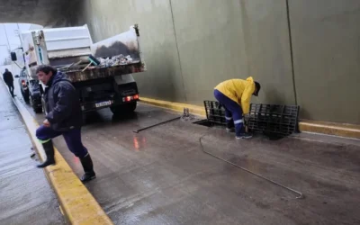 Siguen las labores de servicios públicos debido a la tormenta