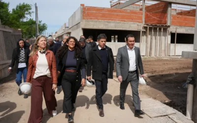 Axel Kicillof y Andrés Watson verificaron la construcción de un Polo Educativo en Ingeniero Allan