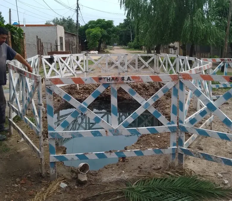 AySA: trabajos de reparación en Pico de Oro