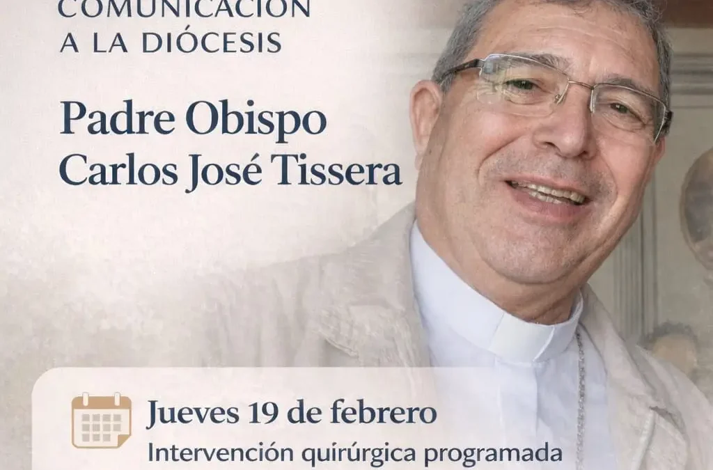 peran al Obispo Carlos Tissera por lesión cutánea