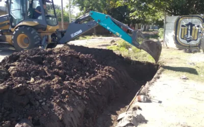 Reparación de conductos, bacheos e higiene urbana en el distrito