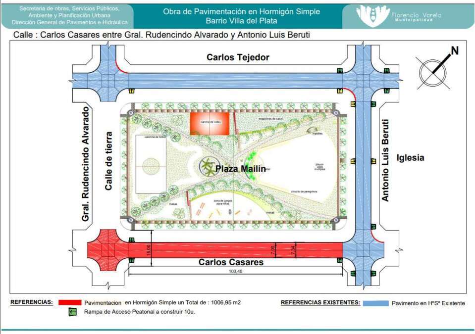 Nuevos asfaltos en Villa del Plata con financiamiento comunal