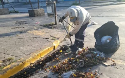 Higiene urbana tras la tormenta en Florencio Varela