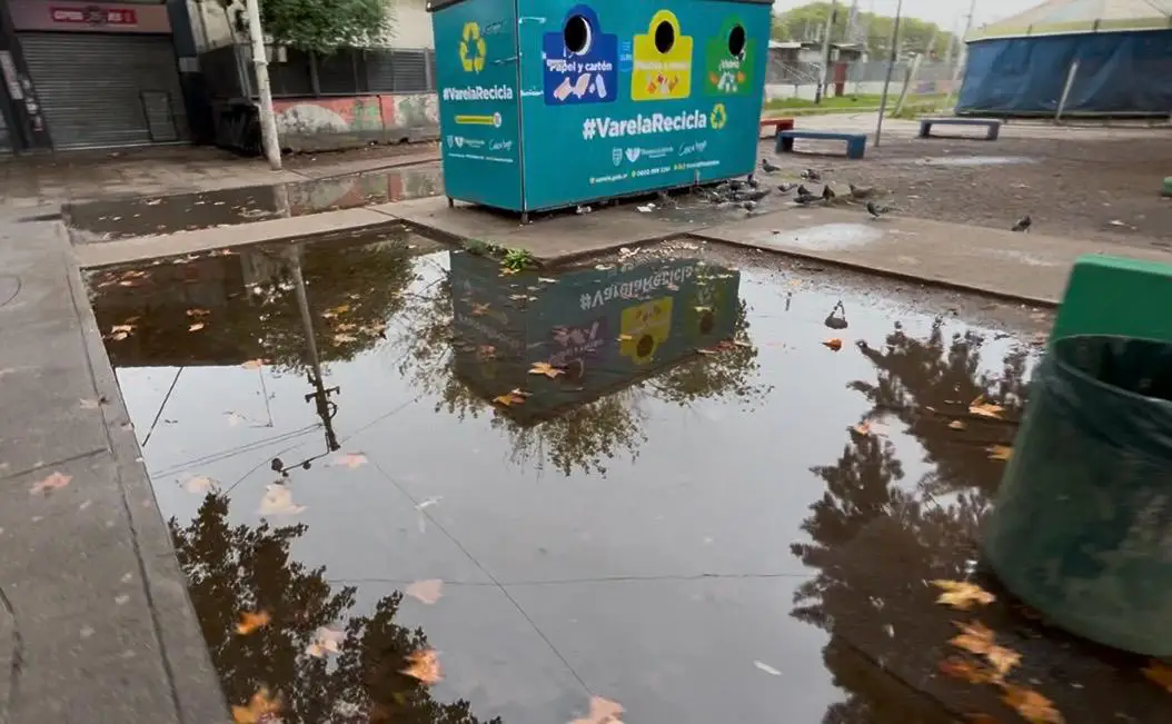 zona inundada en el centro de varela
