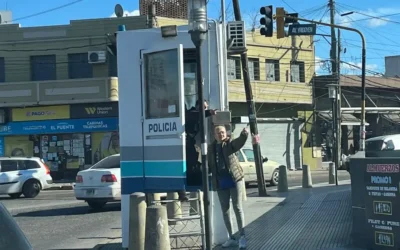 El Cruce Varela recupero su garita policial que estuvo por abandonada por años