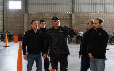 Andrés Watson supervisó la dinámica en la base del Grupo de Prevención Motorizada