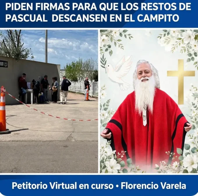 ¿Alcanza un millón de firmas para que el Hermano Pascual descanse en El Campito?  Qué dice la ley y qué puede pasar