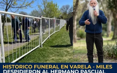 VIDEO. En un histórico funeral en Florencio Varela: Miles de personas despidieron los restos del Hermano Pascual